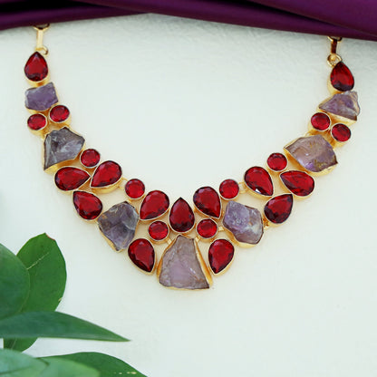 Ruby Amethyst Necklace