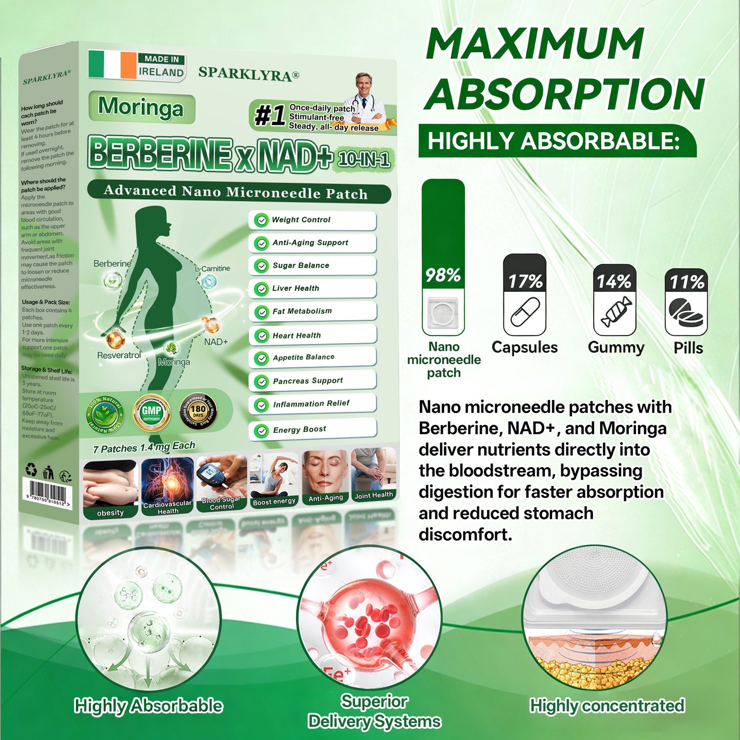 𝐏𝐡𝐲𝐬𝐢𝐜𝐢𝐚𝐧-𝐅𝐨𝐫𝐦𝐮𝐥𝐚𝐭𝐞𝐝 🫓 | 𝗦𝗣𝐀𝐑𝐊𝐋𝗬𝗥𝗔® 𝐌𝐨𝐫𝐢𝐧𝐠𝐚 · 𝐁𝐞𝐫𝐛𝐞𝐫𝐢𝐧𝐞 × 𝐍𝐀𝐃+ 𝟏𝟎-𝐢𝐧-𝟏 𝐀𝐝𝐯𝐚𝐧𝐜𝐞𝐝 𝐋𝐚𝐫𝐠𝐞-𝐂𝐨𝐯𝐞𝐫𝐚𝐠𝐞 𝐍𝐚𝐧𝐨 𝐌𝐢𝐜𝐫𝐨𝐧𝐞𝐞𝐝𝐥𝐞 𝐏𝐚𝐭𝐜𝐡 | 𝐄𝐚𝐬𝐲 𝐃𝐚𝐢𝐥𝐲 𝐔𝐬𝐞 · 𝐕𝐢𝐬𝐢𝐛𝐥𝐞 𝐑𝐞𝐬𝐮𝐥𝐭𝐬 𝐢𝐧 𝐚𝐬 𝐋𝐢𝐭𝐭𝐥𝐞 𝐚𝐬 𝟕 𝐃𝐚𝐲𝐬
